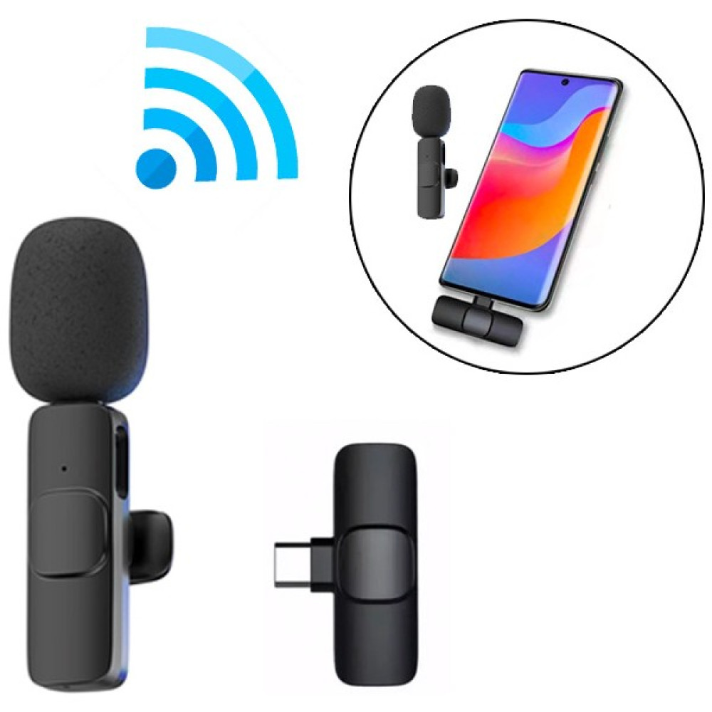 Ally K8 Type-C Tak Konuş Wireless Kablosuz Mini Yaka Mikrofonu Canlı Yayın Mikrofonu ALL-35341 Bilgisayar Mikrofonu Fiyatı