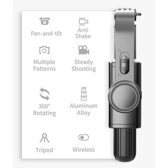 Ally L08 Gimbal 3 Eksenli Telefon Ve Kamera Sabitleyici Bluetooth Selfie Vlog Tripod