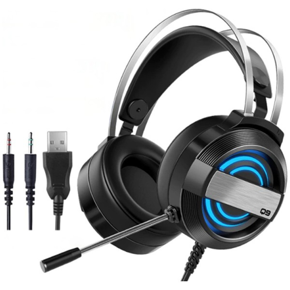 ally mobile Ally Mc Q9 Rgb LED USB 7.1 3.5mm Jack Gaming Oyuncu Kulaklığı Mikrofonlu - Siyah Kulak Üstü Kulaklık Fiyatı