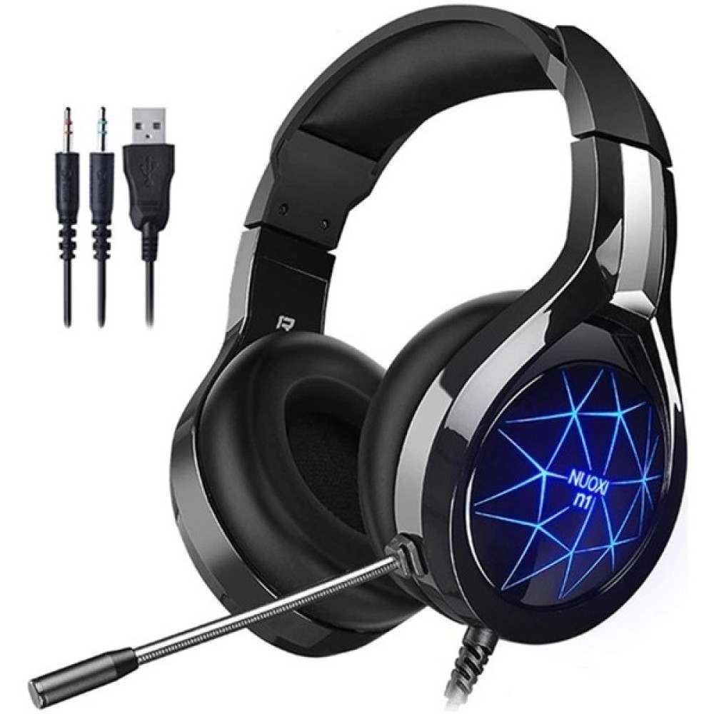 Ally N1PRO  Profesyonel Gaming Oyuncu Kulaklığı LED Işıklı AL-33673 - Siyah Kulak Üstü Kulaklık Fiyatı
