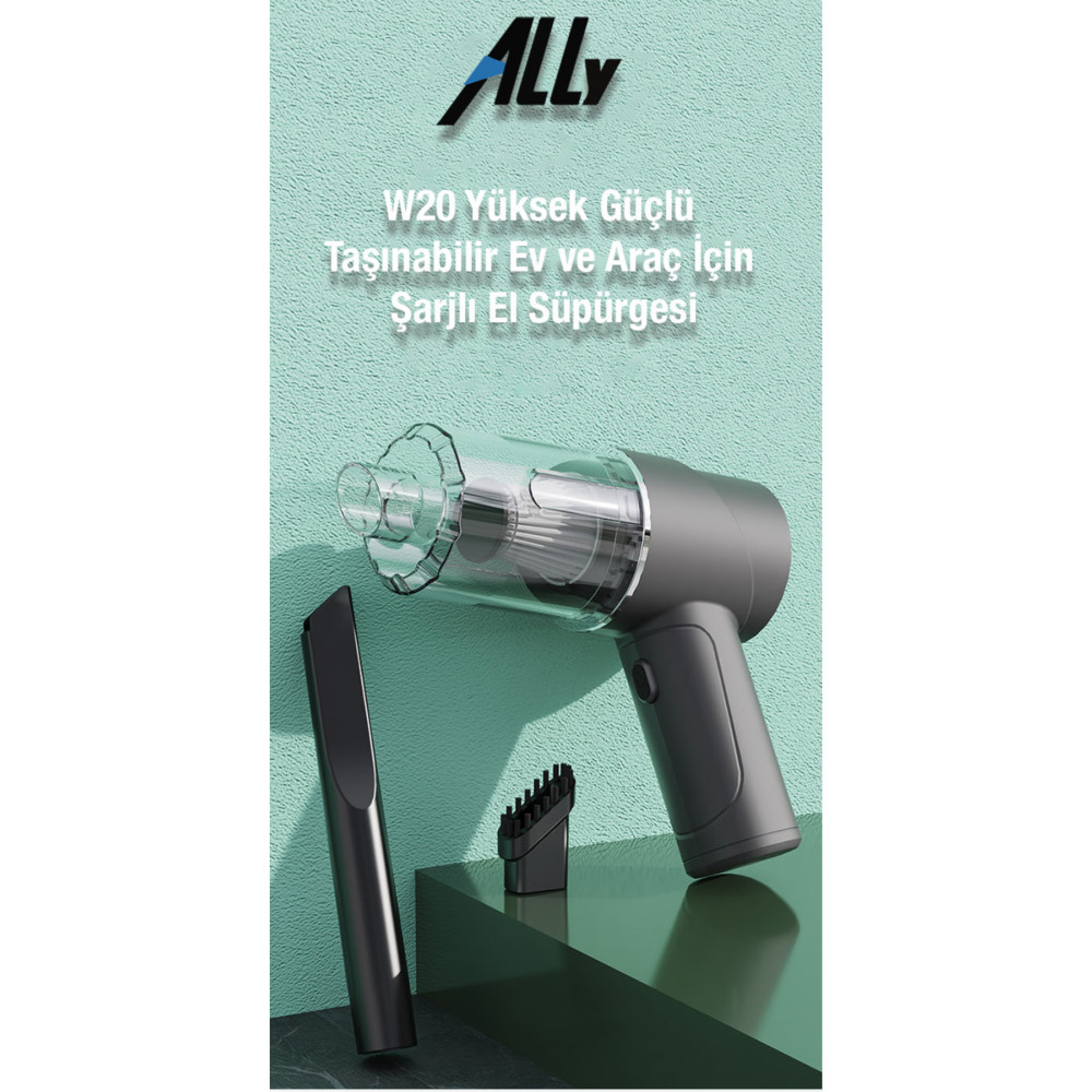 Ally Stk-36510 Çok Fonksiyonlu 120w Yüksek Güçlü Taşınabilir Mini Ev-araç-kamp Için Şarjlı El Süpürgesi Oto Bakım & Temizlik Ürünleri Fiyatı