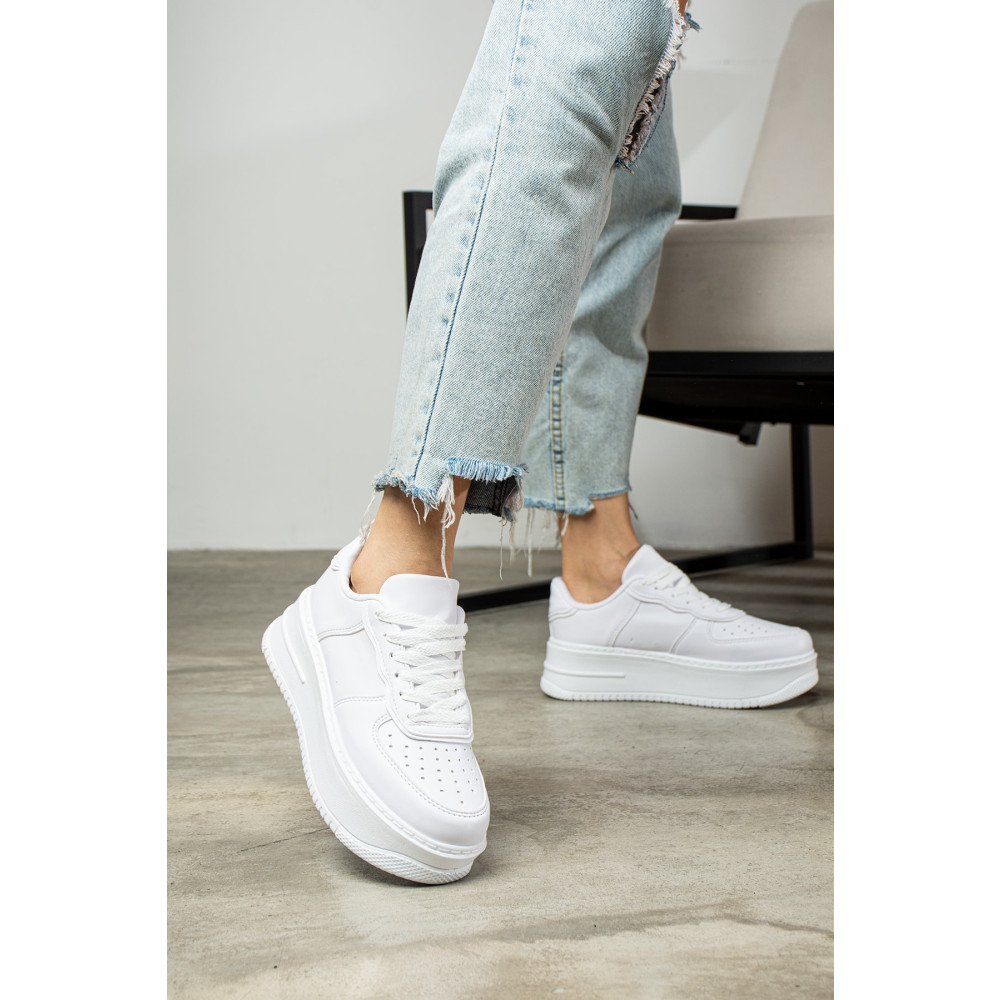 Allyup Günlük Kadın Beyaz Sneaker Bağcıklı Hafif Kalın Yüksek Tabanlı Yürüyüş Nefes Alan Spor Ayakkabı 451 40 Beden Spor Ayakkabı Fiyatı