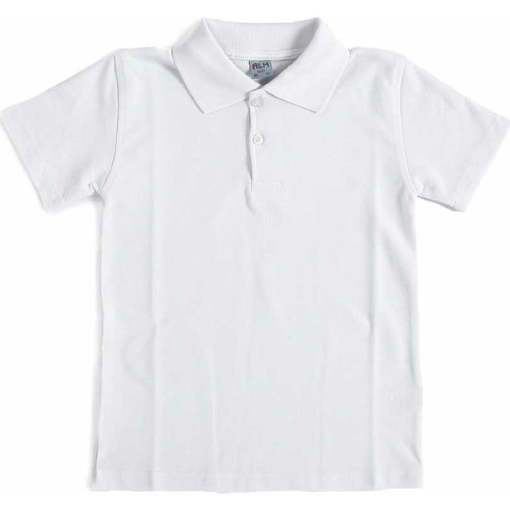 Alm Beyaz Kısa Kol Çocuk Okul Lakos Tişört/T-Shirt - 80238-001 Erkek Çocuk T-shirt Fiyatı