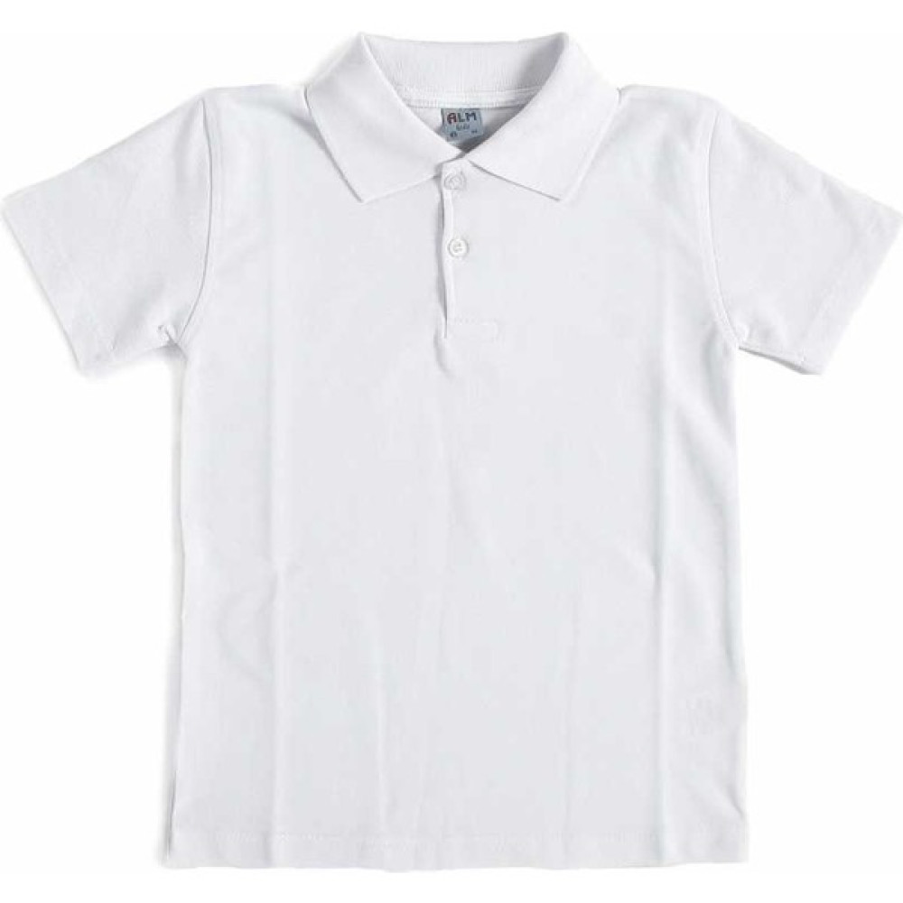Alm Beyaz Kısa Kol Düz Yakalı 6-16 Yaş Çocuk Okul Lakos Tişört T-Shirt - 80238-BEYAZ Erkek Çocuk T-shirt Fiyatı