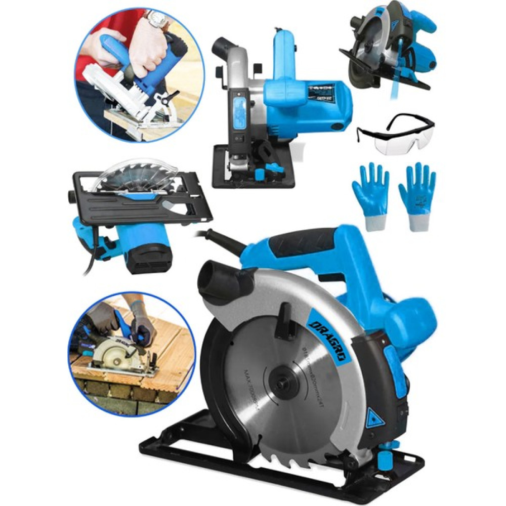 Alman Pro 4200 Watt Lazerli Bakir Sargili Metal Şanzuman Sunta Kesme Daire Testere Makinesi 185 mm Mavi Testereler Fiyatı