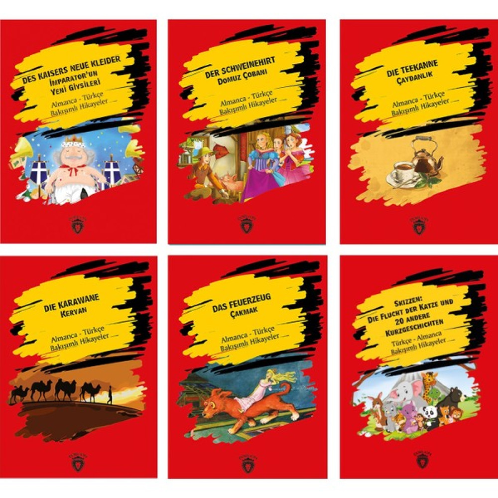 Almanca-Türkçe Bakışımlı Hikaye Seti 6 Kitap Yabancı Dil Öğretici Kitaplar ve Eğitim Setleri Fiyatı