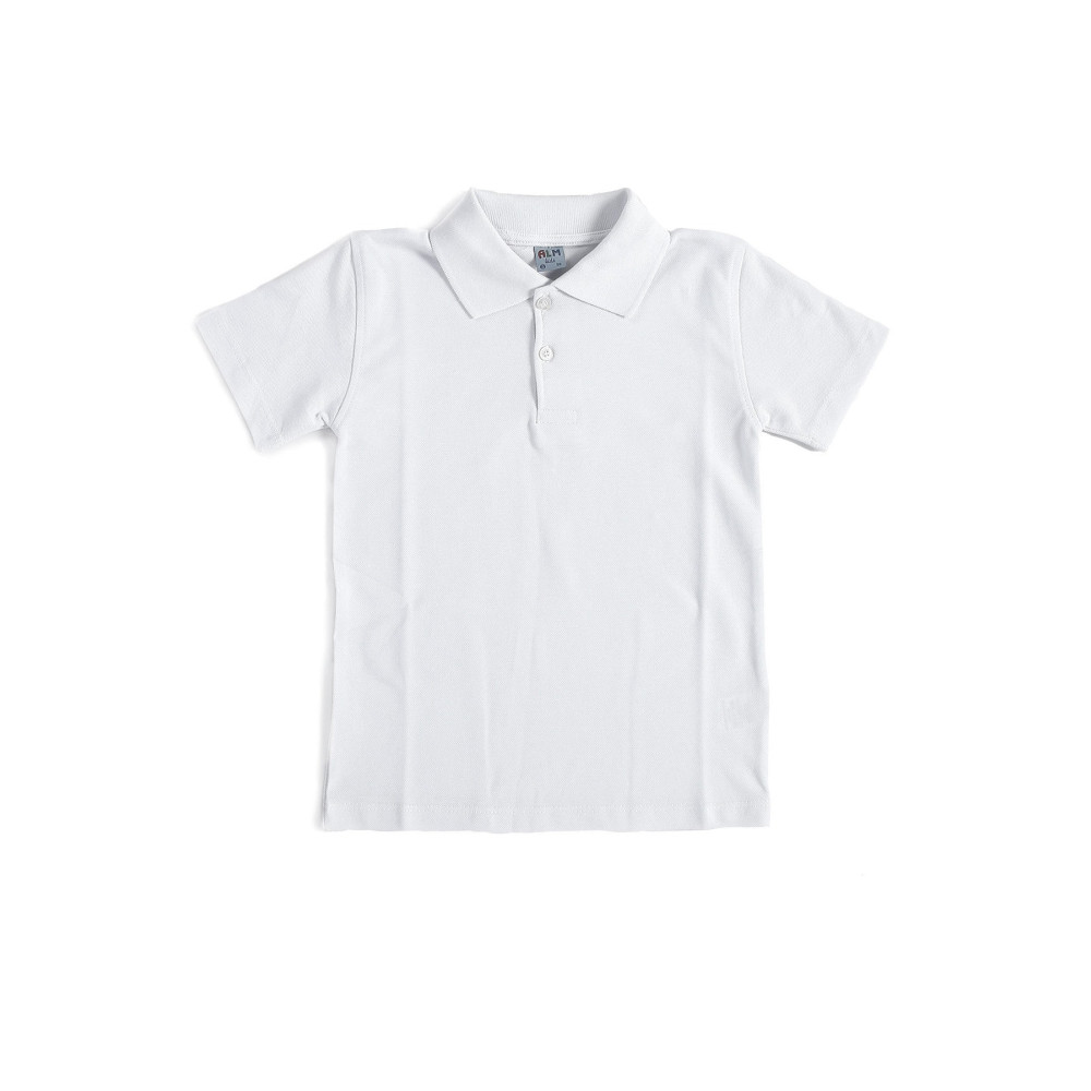 Alme Beyaz Kısa Kol Çocuk Düz Renk Okul Lakos Tişört - -Beyaz 11-12 Yaş Beden Erkek T-shirt Fiyatı