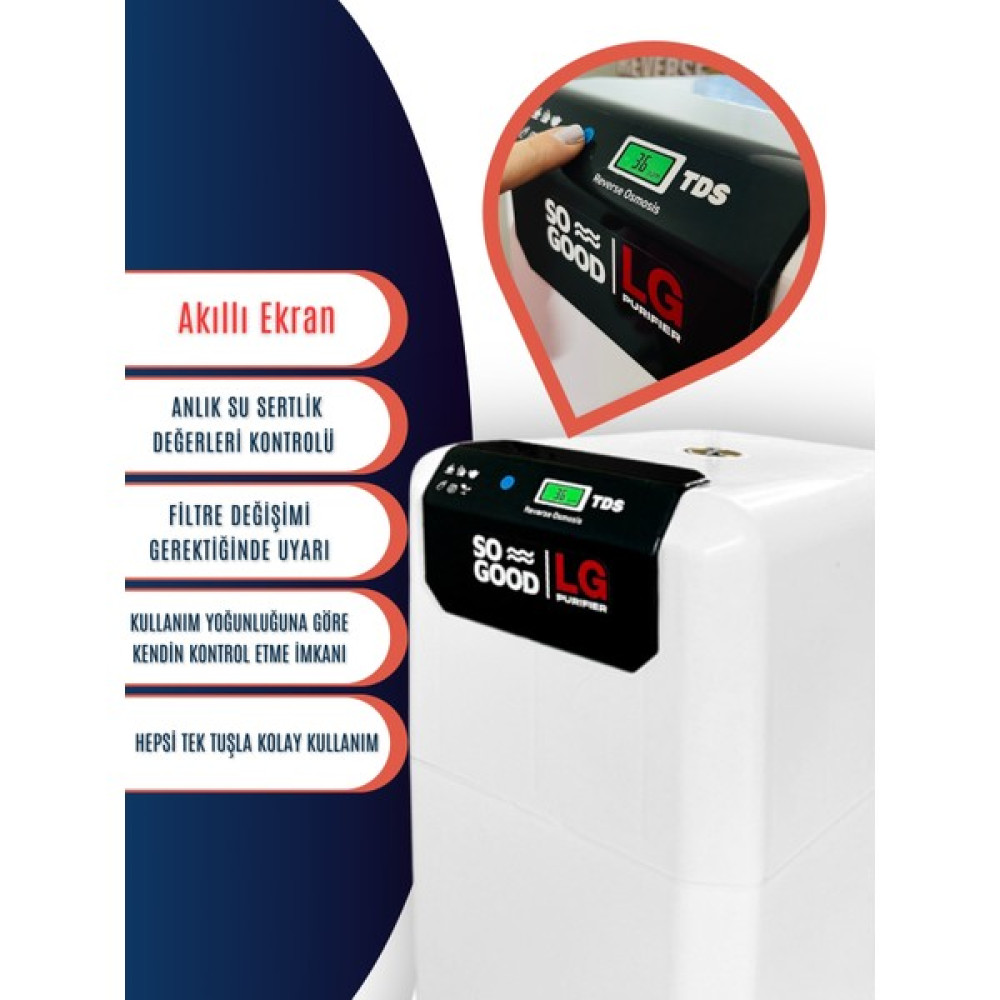 ALMERA SU ARITMA CHEM Akıllı Tds Ekranlı Ekstra Mineralli Çelik Tanklı ALMERA SU ARITMA Chem Membranlı Su Arıtma Cihazı Bahçe Makinesi Fiyatı