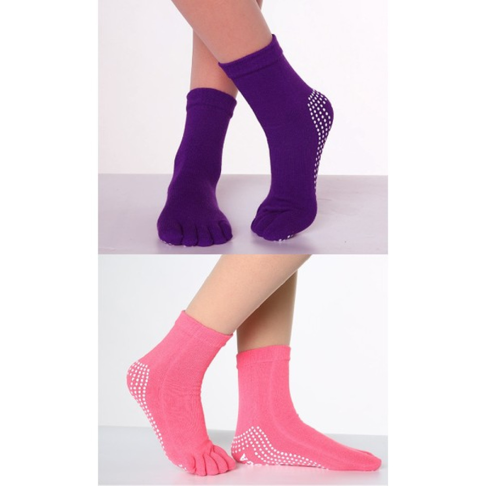 Almila 2 Çift Almila Yoga&pilates, Barre, Dans Çorabı Pembe-Mor Çorap (Outdoor) Fiyatı