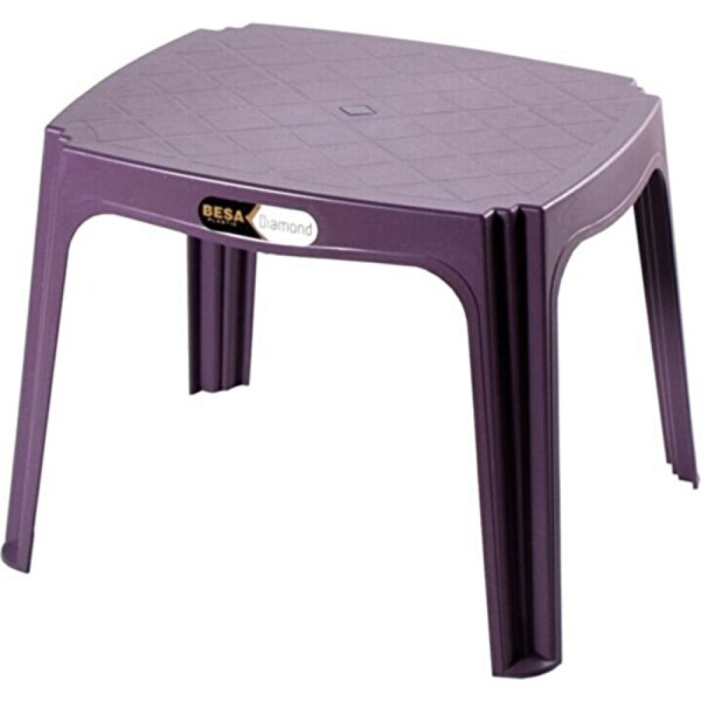 Almina Plastik Sehpa 50X40 cm Bahçe Balkon ve Teras Sehpası 4 Adet - Bordo Bahçe Masası Fiyatı