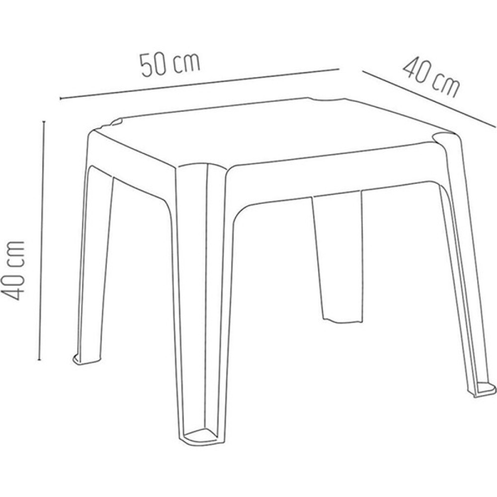 Almina Plastik Sehpa 50X40 cm Bahçe Balkon ve Teras Sehpası 4 Adet - Yeşil Bahçe Masası Fiyatı
