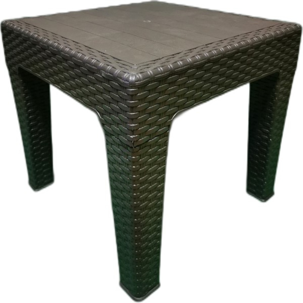 Almina Rattan Sehpa 45 x 45 cm cm Bahçe Balkon ve Teras Mobilyası Kahverengi - Acı Kahverengi - 45X45 Bahçe Sehpası Fiyatı