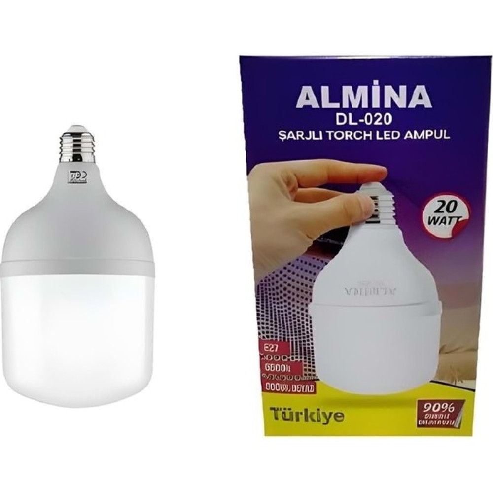 Almina Şarjlı LED Torch LED Ampül DL-030 30W - Beyaz Led Aydınlatmalar Fiyatı