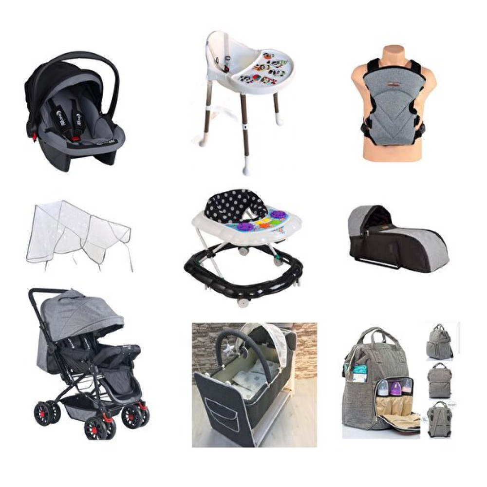 Almirakids 9 Parça Çift Yön Bebek Arabası Mama Sandalyesi Portbebe Kanguru Sallanır Beşik Puset Set Bebek Arabası ve Pusetler Fiyatı