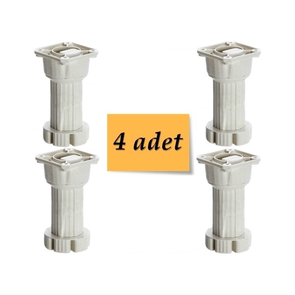 ALMITAL 4 Adet 10-15cm Aralığında Ayarlı Gri Baza Ayağı Diğer Fiyatı