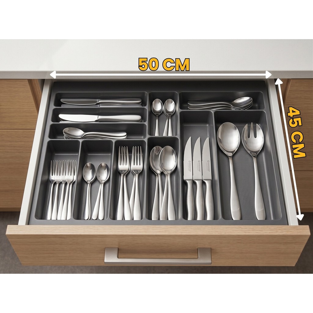 ALMITAL 50x45 cm. 11 Gözlü Antrasit Çekmece Içi Kaşıklık 50x40 Cm'e Kadar Kesebilirsiniz - 50 cm SSD / Solid State Drive Fiyatı