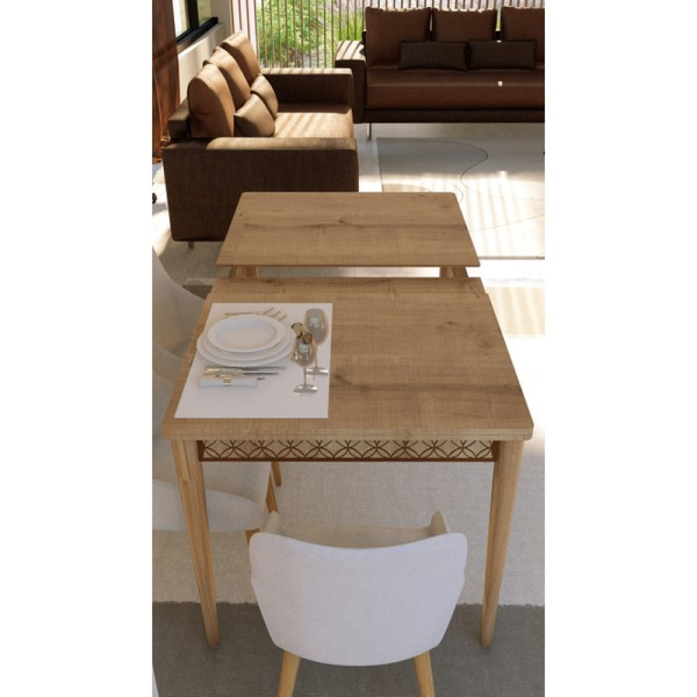 Almond Mobilya Kelebek Masa, Açılır Masa, Yemek Masası, Mutfak Masası, 6 Kişilik Masa, Ahşap Masa 80*170 - Ceviz Yemek & Mutfak Masası Fiyatı