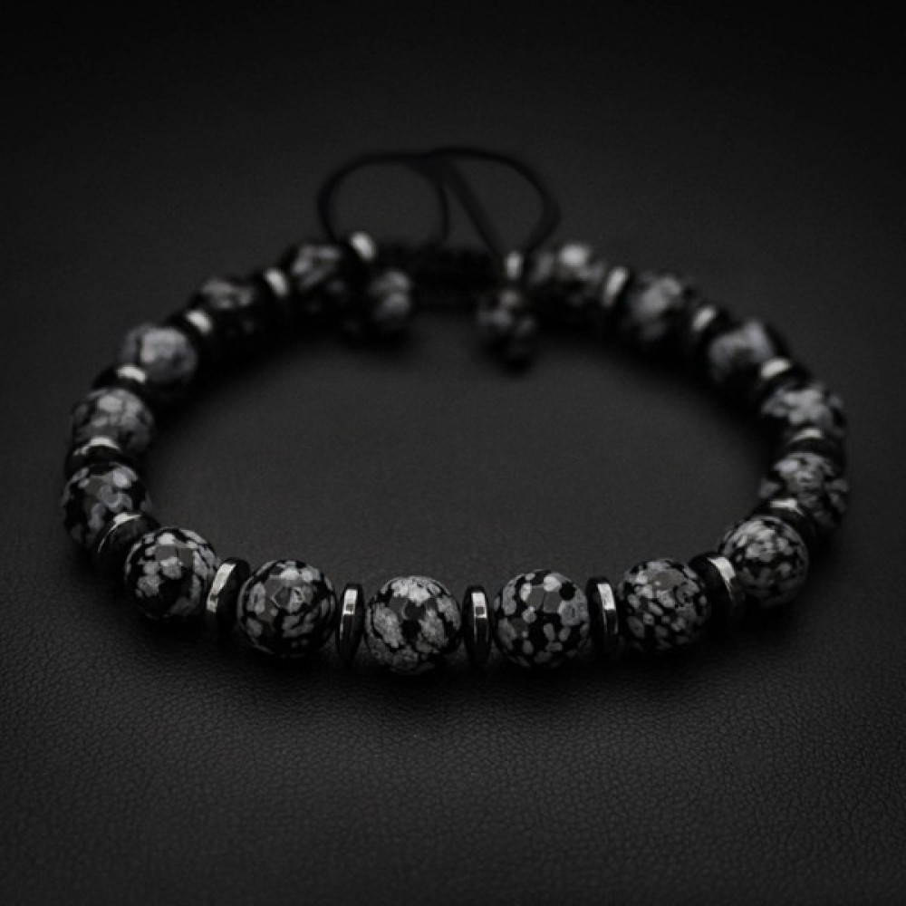 Alnis Atelier Gerçek Obsidyen Doğal Taş Bileklik - 1 - Siyah Saat ve Bileklik Aksesuarı Fiyatı