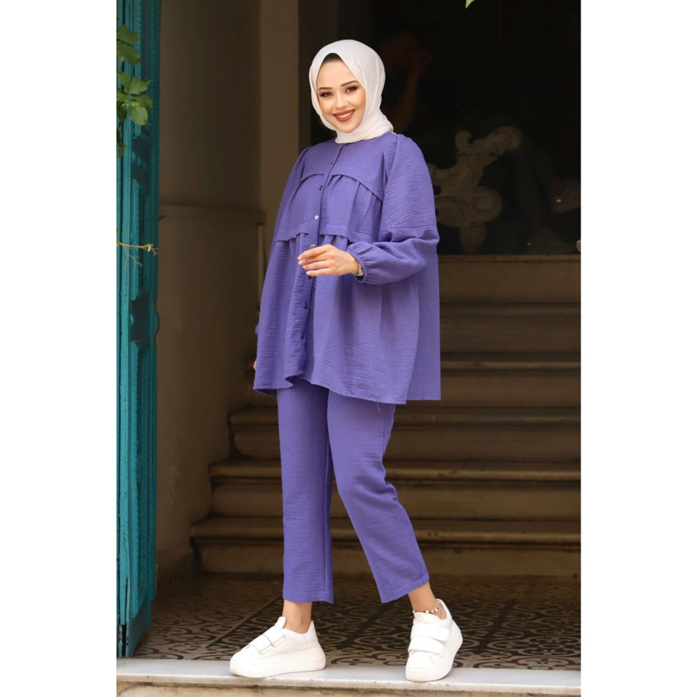 ALNİSS COLLECTİON Olena Pantolonlu Takım 36-38 Beden Tesettür Giyim Fiyatı