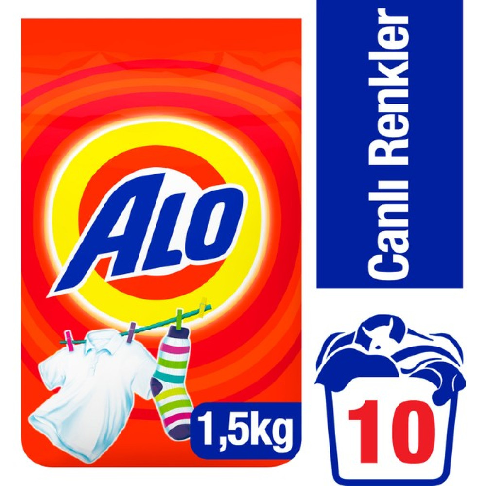 Alo 1,5 kg Toz Çamaşır Deterjanı Canlı Renkler Çamaşır Deterjanı Fiyatı