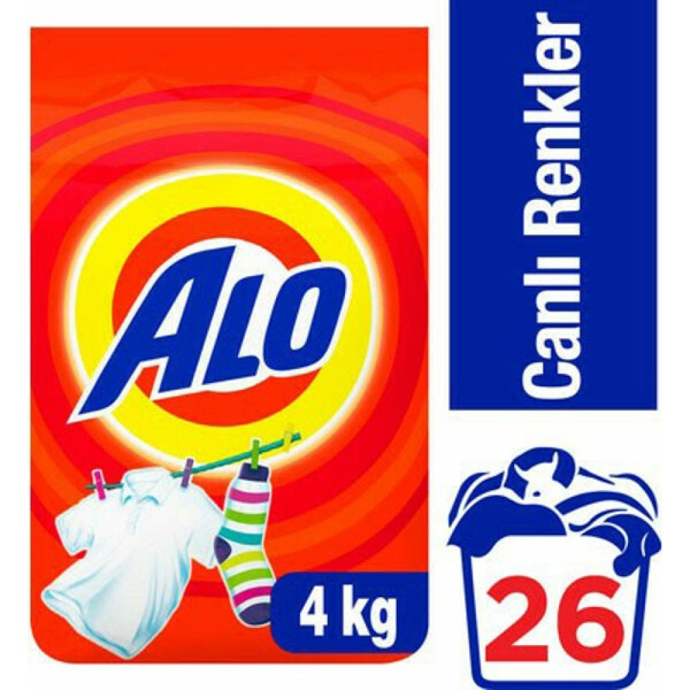 Alo 4 kg Toz Çamaşır Deterjanı Canlı Renkler Çamaşır Deterjanı Fiyatı