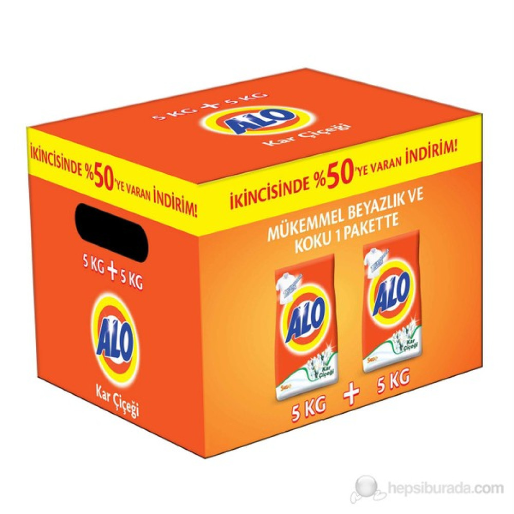 Alo Çamaşır Deterjanı Kar Çiçeği 5 kg + 5 kg (2.'si %50 İndirimli Paket)kk - 10 kg Çamaşır Deterjanı Fiyatı