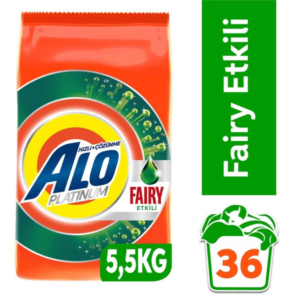 Alo Platinum 5.5 Kg Fairy Etkili Beyazlar Hızlı Çözülme Toz Deterjan - 6 kg Çamaşır Deterjanı Fiyatı