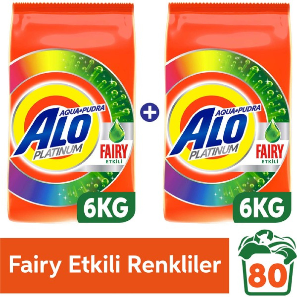Alo Platinum Toz Çamaşır Deterjanı Fairy Etkili Renkliler İçin 6 kg + 6 kg - 12 kg Çamaşır Deterjanı Fiyatı