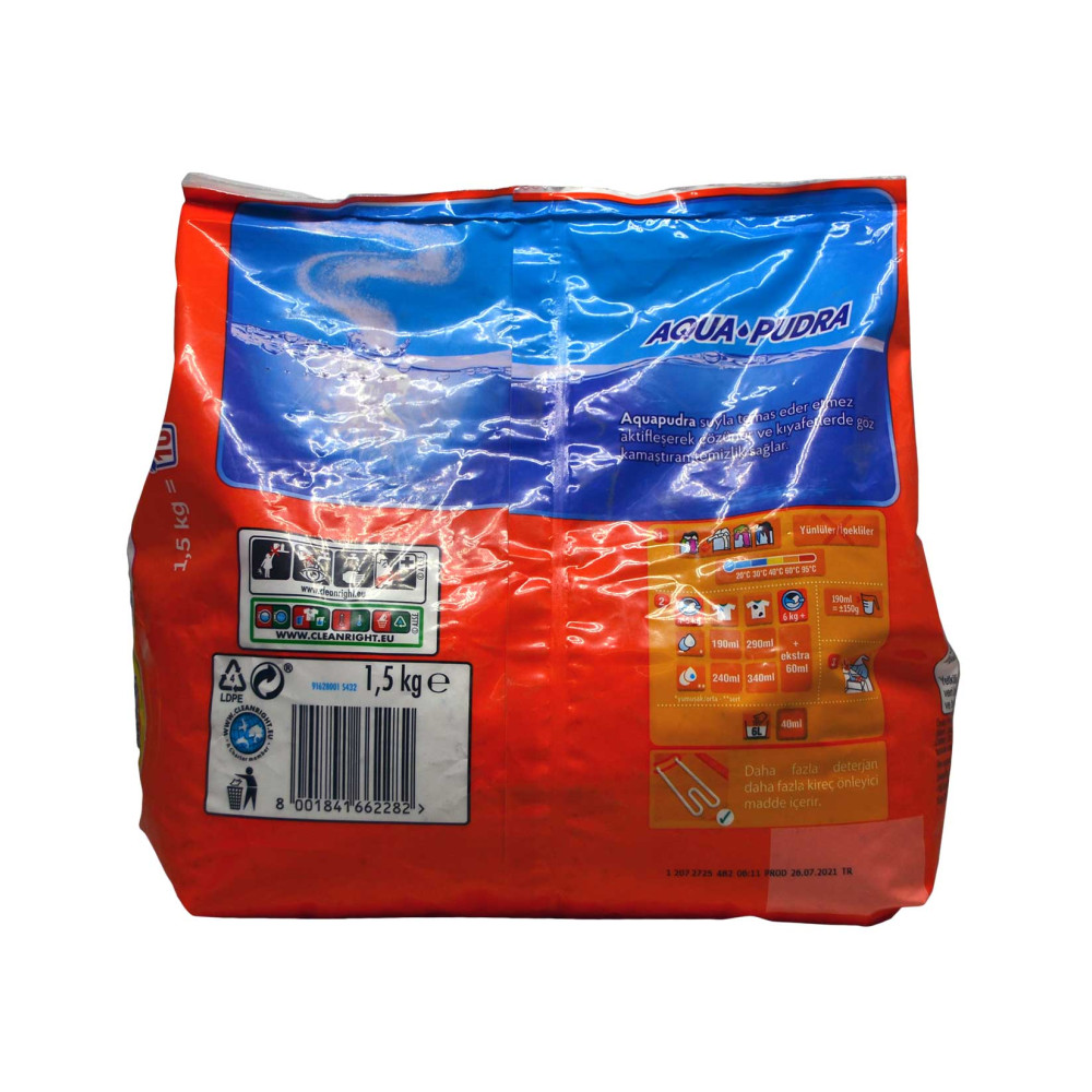 Alo Toz Çamaşır Deterjanı 10 Yıkama 1,5 kg Kar Çiçeği Ferahlığı