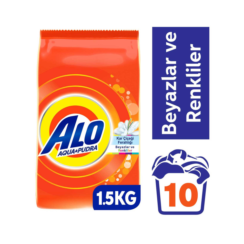Alo Toz Çamaşır Deterjanı 10 Yıkama 1,5 kg Kar Çiçeği Ferahlığı