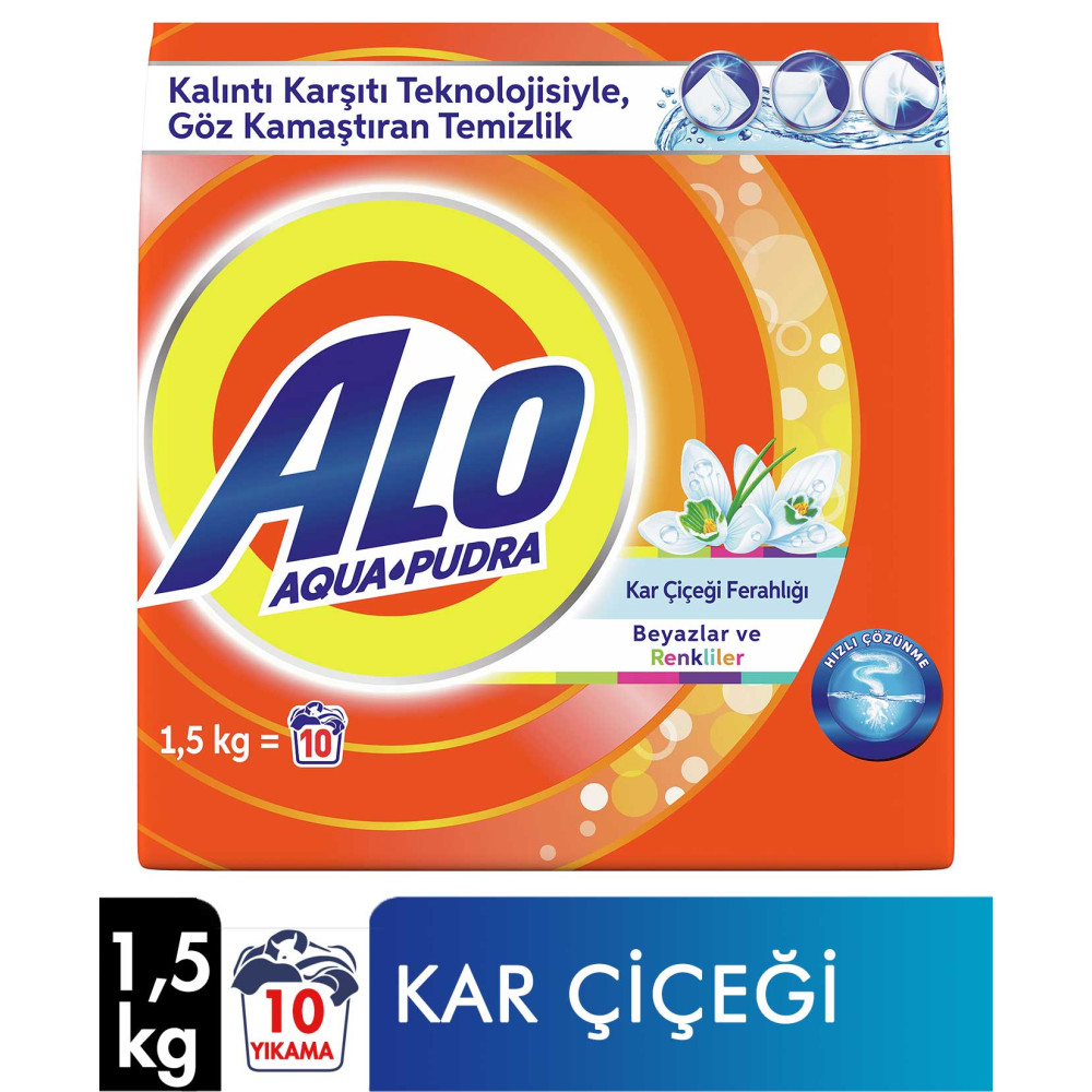 Alo Toz Çamaşır Deterjanı 10 Yıkama 1,5 kg Kar Çiçeği Ferahlığı Çamaşır Deterjanı Fiyatı