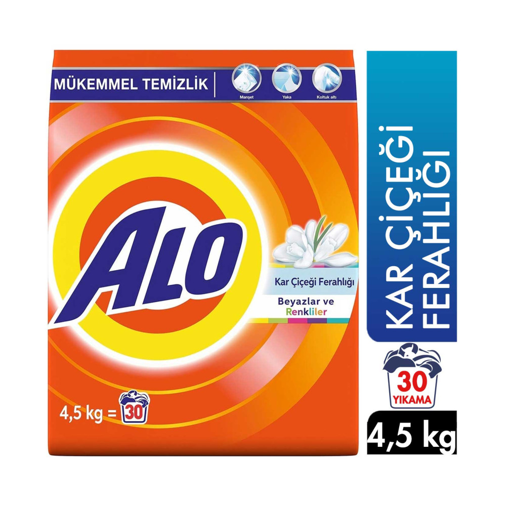 Alo Toz Çamaşır Deterjanı 30 Yıkama 4,5 kg Kar Çiçeği Ferahlığı Çamaşır Deterjanı Fiyatı