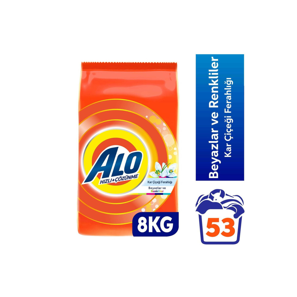 Alo Toz Çamaşır Deterjanı Kar Çiçeği Ferahlığı Beyazlar Ve Renkliler Aqua Pudra 8 Kg Çamaşır Deterjanı Fiyatı