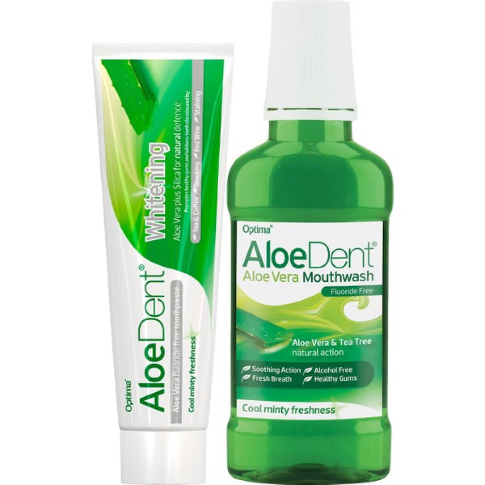 Aloe Dent Aloevera Ekstra Beyazlatıcı Diş Macunu 100ML+ Ağız Kokusu Önleyici Ağız Bakım Suyu 250ML Diş Macunları Fiyatı