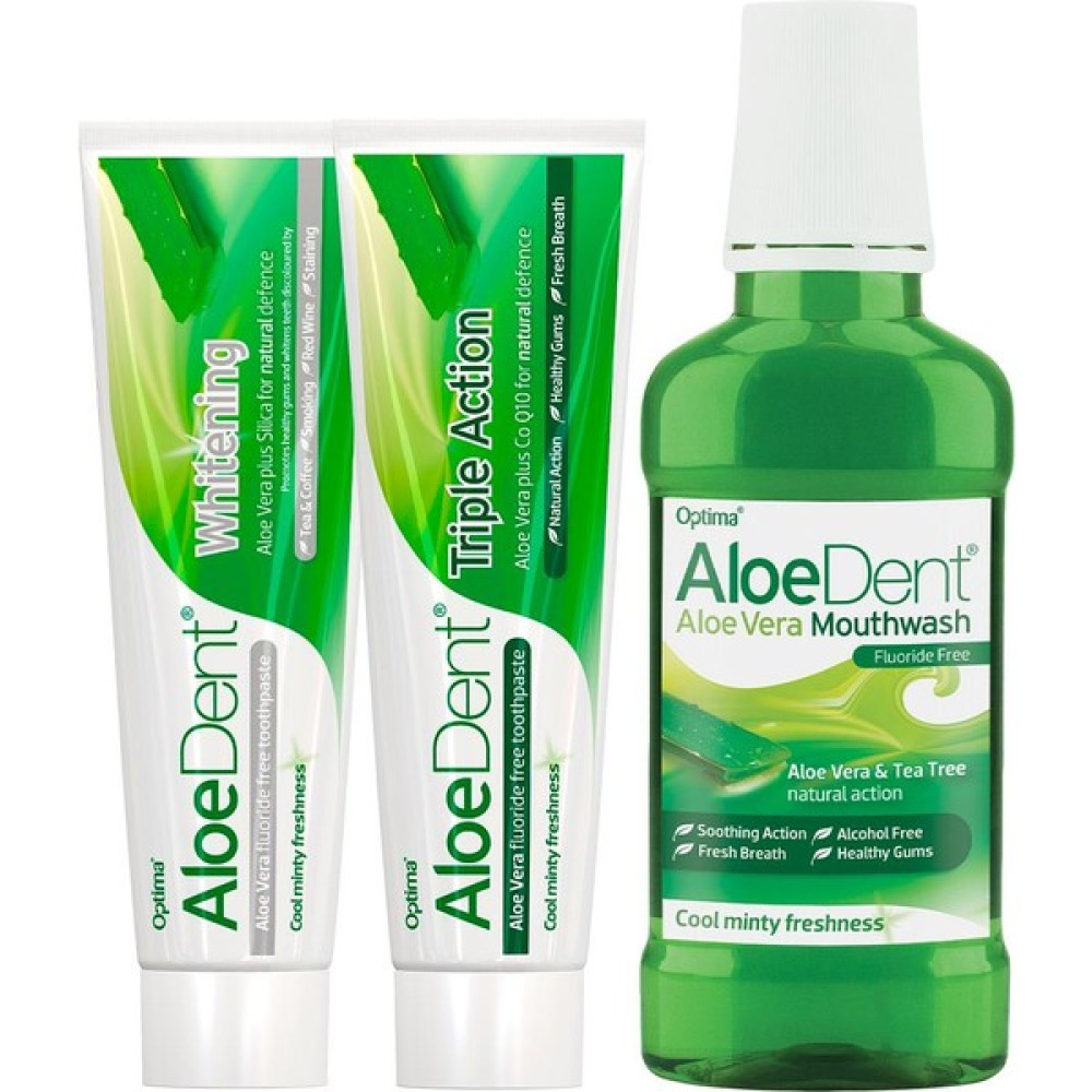 Aloe Dent Aloevera Ekstra Beyazlatıcı Diş Macunu 100ML+ALOEVERA 3 Etkili Diş Macunu Florür Sls Içermeyen 100ML+ALKOLSÜZ Florürsüz Ağız Bakım Suyu 2... Diş Macunları Fiyatı