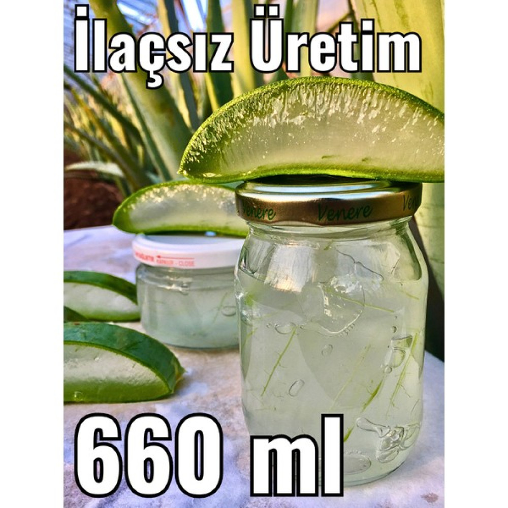 aloe vera jel, doğal alovera jel, cam kavanozda 660 ml, fidan hediyeli Cilt Temizleme ve Peeling Fiyatı