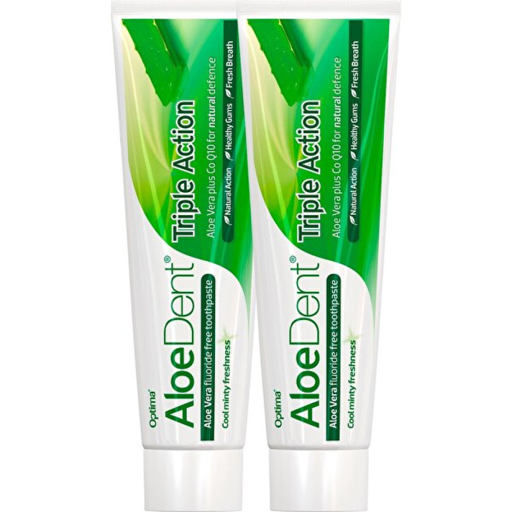 AloeDent Aloevera İle 3 Etkili Diş Macunu Florür ve Sls Içermeyen Doğal Beyazlık - 100 ml x 2 Adet Diş Macunları Fiyatı