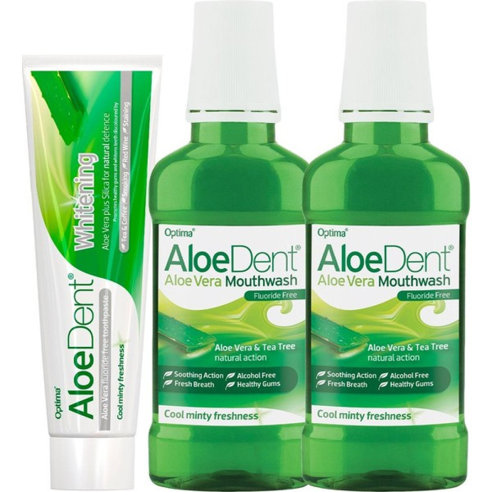 Aloevera Ekstra Beyazlatıcı Diş Macunu 100 ml + Alkolsüz ve Florürsüz Ağız Kokusu Önleyici Ağız Bakım Suyu 250 ml x 2 Diş Macunları Fiyatı