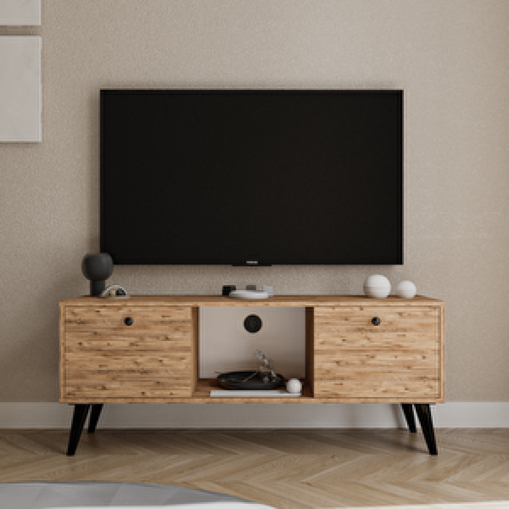 Alonex Force Tv Ünitesi Atlantik Çam Televizyon Konsolu 140 Cm Ekonomik Modül Sehpa Tv Ünitesi / Sehpası Fiyatı