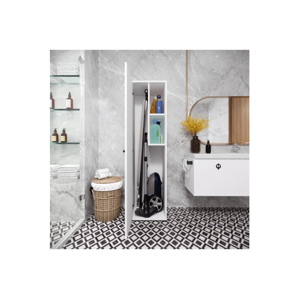Alonex Home Era Rafli Cok Amacli 2 Rafli Tek Kapakli Dolap, Utu Dolabi Banyo Dolabi, Beyaz Gardrop & Dolap Fiyatı