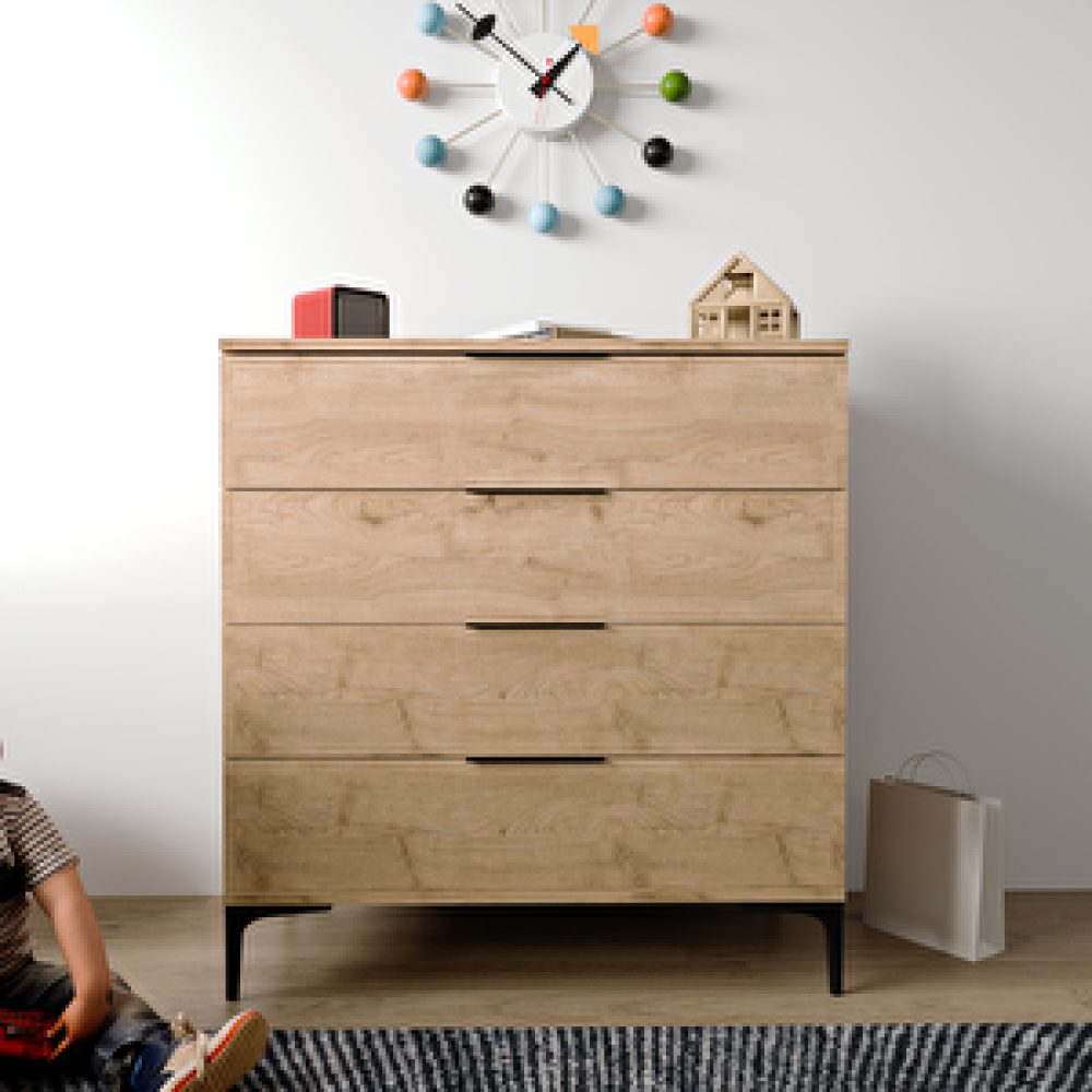 Alonex Homeaden 4 Çekmeceli̇ Sepet Şi̇fonyer Bebek Odası Şifonyer Fiyatı