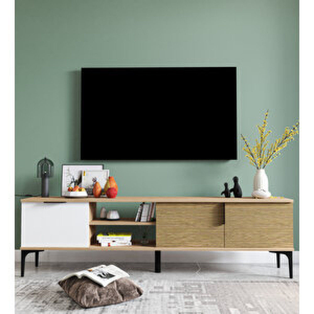 Alonex Tarz Raflı 180 Cm Metal Kulp Tv Ünitesi (sepet - Beyaz) Tv Ünitesi / Sehpası Fiyatı