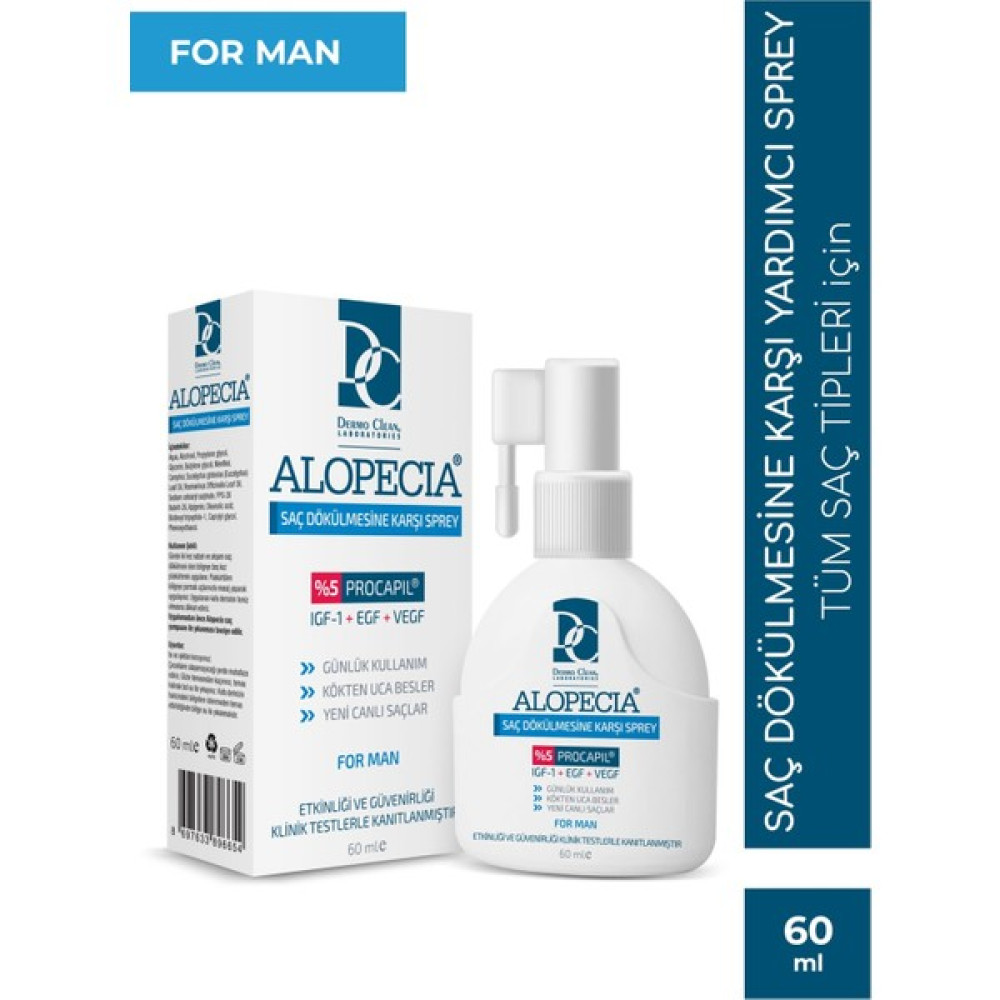 Alopecia Procapil ve Igf Içerikli Erkek Saç Spreyi(Serum) 60 ml - 104 Saç Şekillendirici Sprey Fiyatı