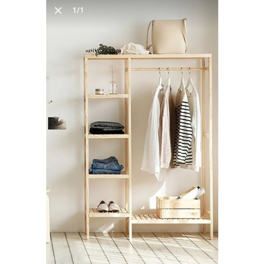 Alp Design hgalpdesing Açık Gardırop Elbise Askılığı 96*150*30 - Ahşap Gardrop & Dolap Fiyatı
