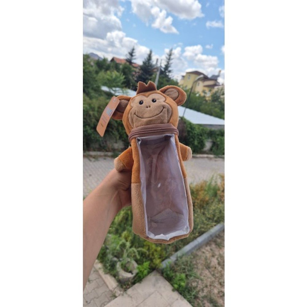 Alpa Store 3D Pelüş ve Şeffaf Fermuarlı Dikey Kalem Kutusu Kalemlik Peluş - MAYMUN Kalemlik (Kalem Kutusu) Fiyatı