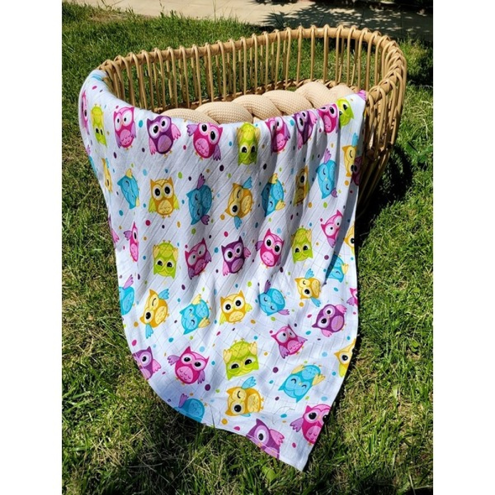 Alpar Tekstil Bebek Müslin Örtü ve Müslin Battaniye %100 Saf Bambu 120X120 cm - 120 x 120 cm - Renkli Oto Boyaları Fiyatı