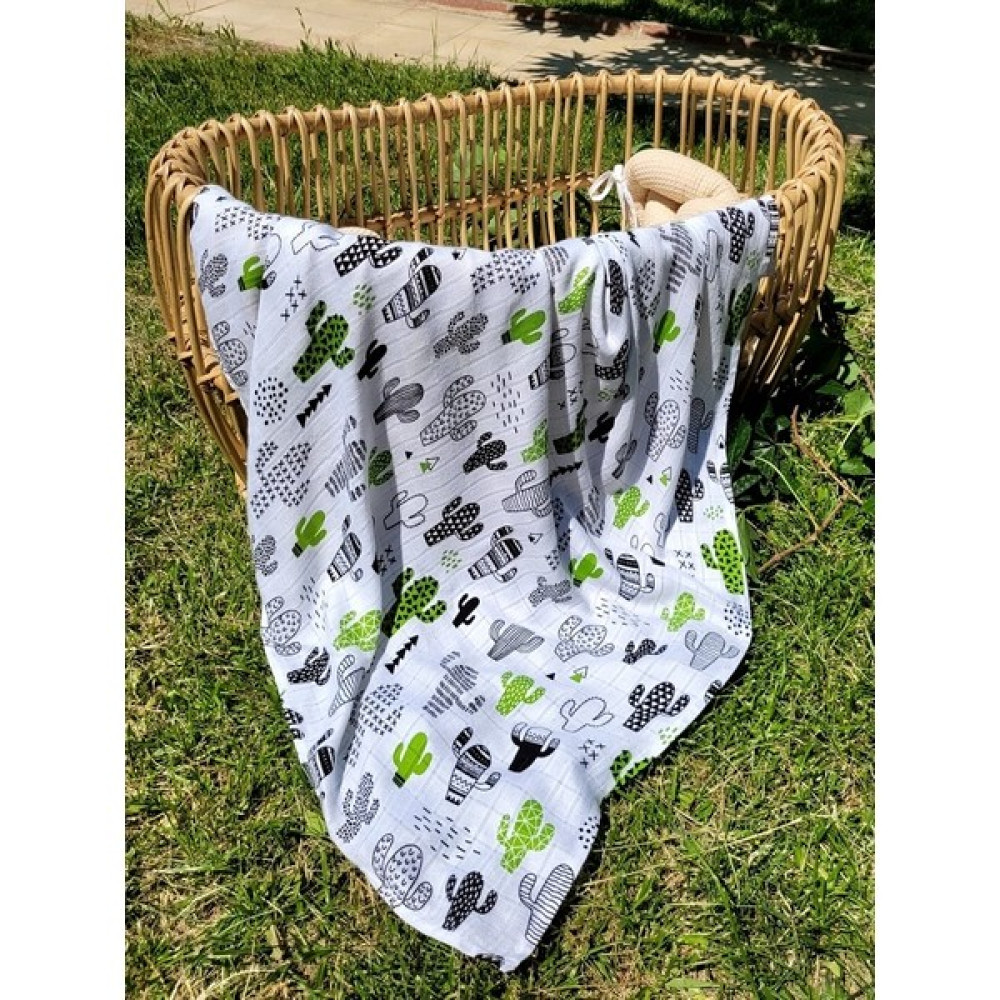 Alpar Tekstil Bebek Müslin Örtü ve Müslin Battaniye %100 Saf Bambu 120X120 cm - 120 x 120 cm - Yeşil Oto Boyaları Fiyatı
