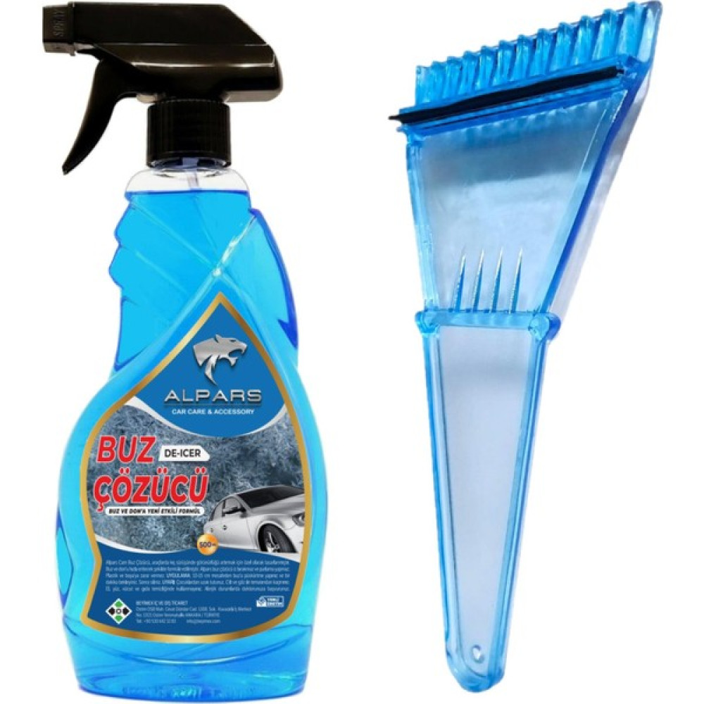 Alpars Araba Cam Buz Çözücü Sprey 500 ml ve Buz Kazıyıcı Beraber Oto Kışlık Bakım Ürünleri Fiyatı