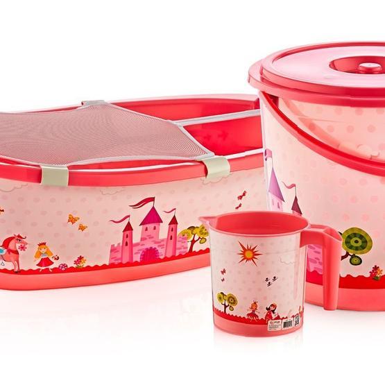 Alper Banyo 3 Parça Mavi Bebek Küvet Seti