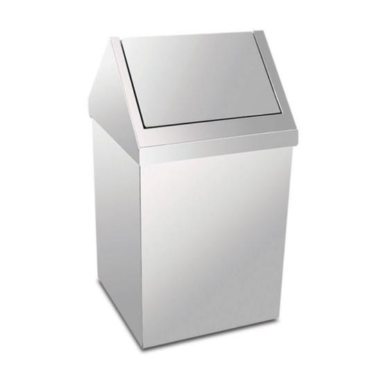 Alper Banyo 3800-345 Krom Çatı Kapaklı Çöp Kovası Çöp Kovaları Fiyatı